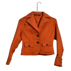 Harvé Benard Orange Blazer/Jacket | Petite Size S